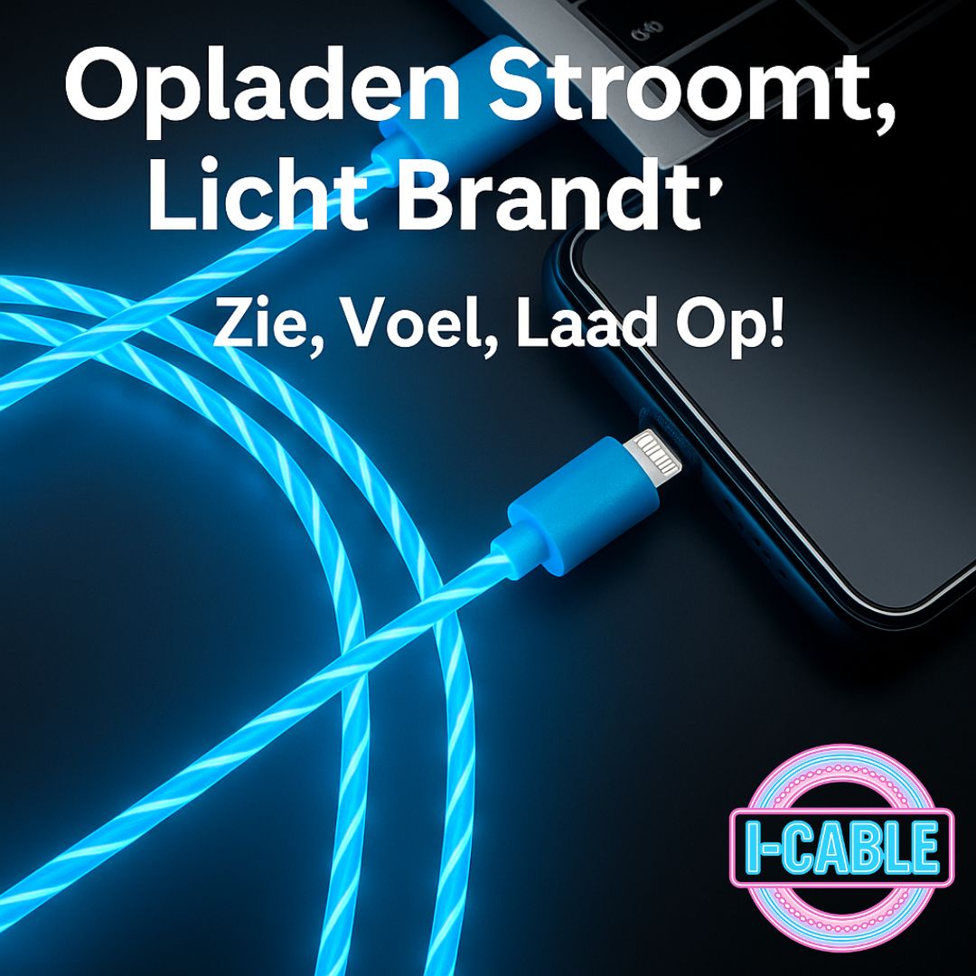 LED-verlichte Doppler I-Cable USB-oplaadkabel – snel opladen, veilig gebruik en stijlvolle uitstraling met bewegend licht