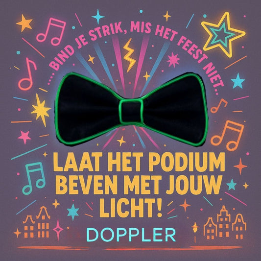 LED vlinderdas van Doppler – lichtgevende feestaccessoire voor Koningsdag, bruiloften, verjaardagen en festivals
doppler led vlinderdas koningsdag feestaccessoire