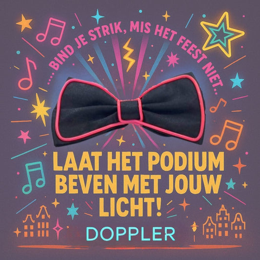LED vlinderdas van Doppler – lichtgevende feestaccessoire voor Koningsdag, bruiloften, verjaardagen en festivals
doppler led vlinderdas koningsdag feestaccessoire