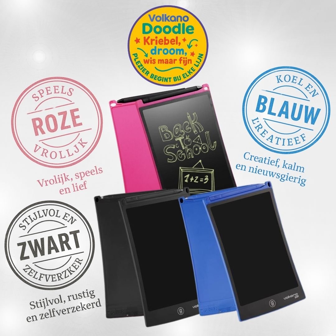 Volkano Doodle VK - 850 - BK LCD - schrijftablet – 8.5 inch, Blauw - FivesquareNLBlauwVolkano Doodle VK - 850 - BK LCD - schrijftablet – 8.5 inch, Blauw