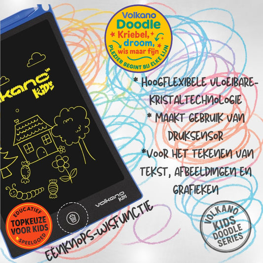 Volkano Doodle VK - 850 - BK LCD - schrijftablet – 8.5 inch, Blauw - FivesquareNLBlauwVolkano Doodle VK - 850 - BK LCD - schrijftablet – 8.5 inch, Blauw