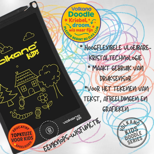 Volkano Doodle VK - 850 - BK LCD - schrijftablet – 8.5 inch, Zwart - FivesquareNLZwartVolkano Doodle VK - 850 - BK LCD - schrijftablet – 8.5 inch, Zwart