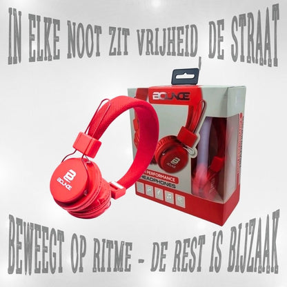 Bounce Ball Serie – Opvouwbare Bedrade Hoofdtelefoon, 40mm, 3.5mm AUX, Rood - FivesquareNLRoodBounce Ball Serie – Opvouwbare Bedrade Hoofdtelefoon, 40mm, 3.5mm AUX, Rood