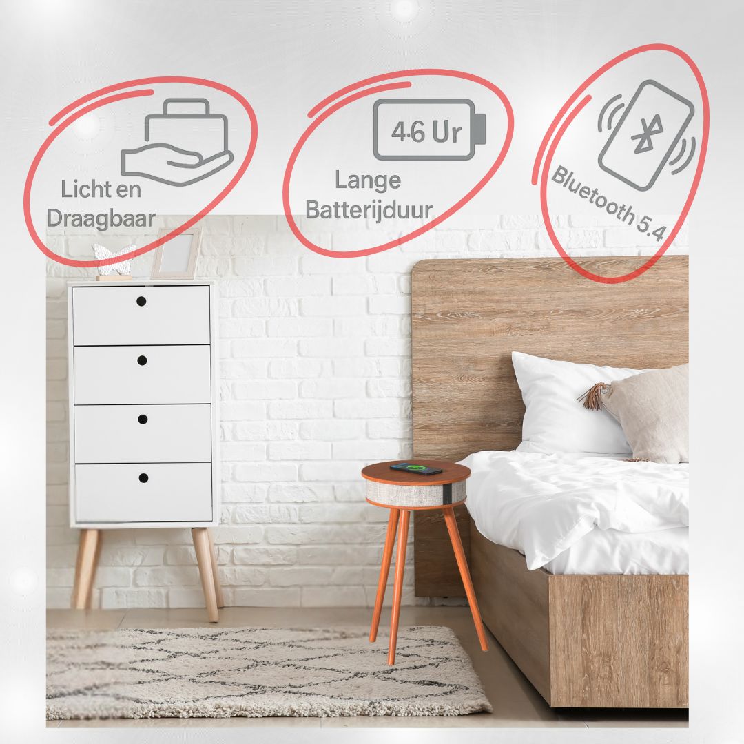 Doppler Barista 3 - in - 1 Donkerbruin Bluetooth Luidspreker en Draadloos Oplaad Tafeltje - FivesquareNLDonkerbruinDoppler Barista 3 - in - 1 Donkerbruin Bluetooth Luidspreker en Draadloos Oplaad Tafeltje