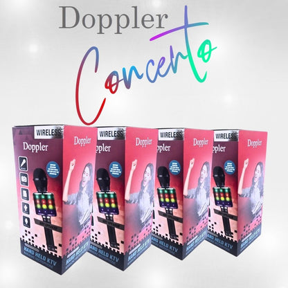 Doppler Concerto Series Karaoke Microfoon Bluetooth Met Speaker RGB Verlichting Opname Stemonderdrukking - FivesquareNLDoppler Concerto Series Karaoke Microfoon Bluetooth Met Speaker RGB Verlichting Opname Stemonderdrukking