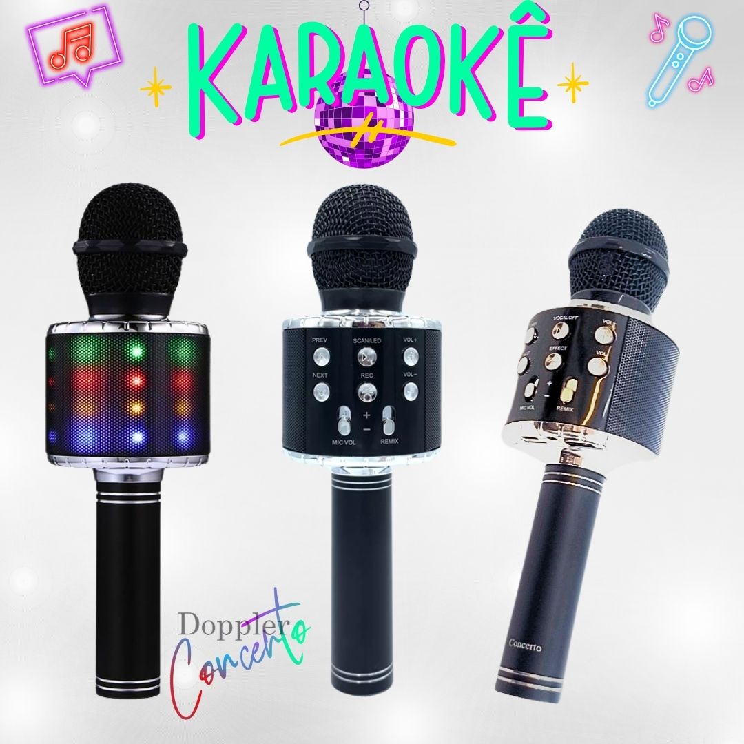 Doppler Concerto Series Karaoke Microfoon Bluetooth Met Speaker RGB Verlichting Opname Stemonderdrukking - FivesquareNLDoppler Concerto Series Karaoke Microfoon Bluetooth Met Speaker RGB Verlichting Opname Stemonderdrukking