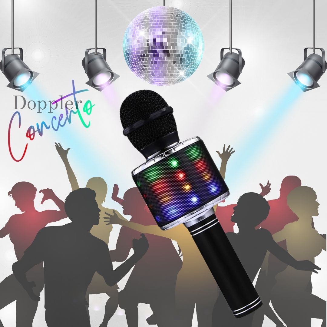 Doppler Concerto Series Karaoke Microfoon Bluetooth Met Speaker RGB Verlichting Opname Stemonderdrukking - FivesquareNLDoppler Concerto Series Karaoke Microfoon Bluetooth Met Speaker RGB Verlichting Opname Stemonderdrukking