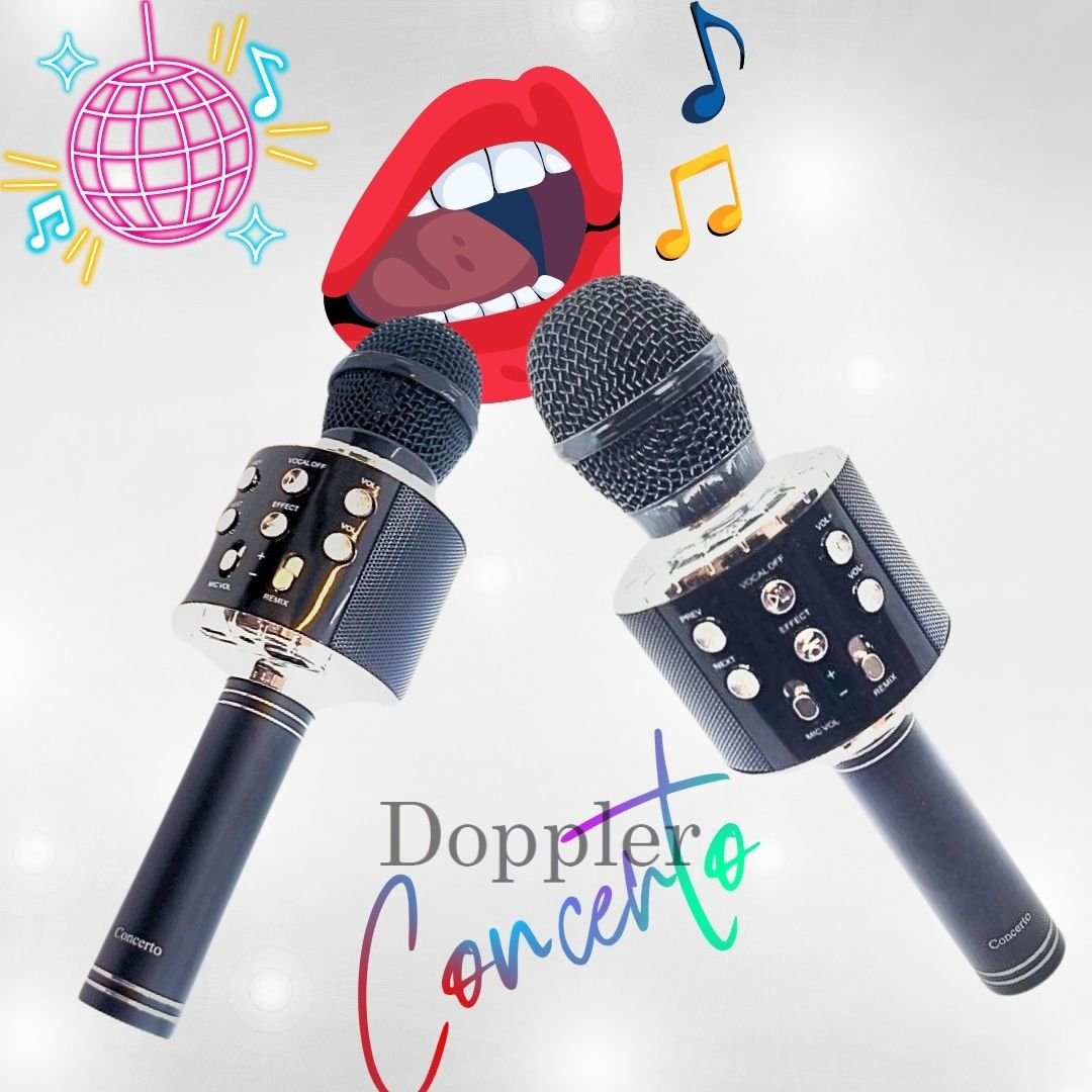 Doppler Concerto Series Karaoke Microfoon Bluetooth Met Speaker RGB Verlichting Opname Stemonderdrukking - FivesquareNLDoppler Concerto Series Karaoke Microfoon Bluetooth Met Speaker RGB Verlichting Opname Stemonderdrukking