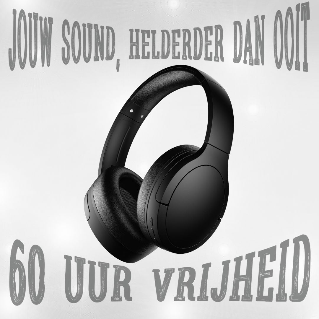 Doppler draadloze over-ear hoofdtelefoon met Bluetooth 5.3, ENC ruisonderdrukking, Hi-Fi geluid en 60 uur batterijduur