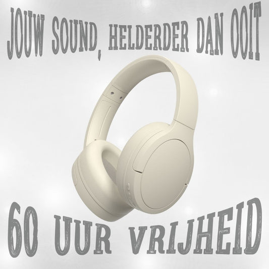 Doppler draadloze over-ear hoofdtelefoon met Bluetooth 5.3, ENC ruisonderdrukking, Hi-Fi geluid en 60 uur batterijduur.