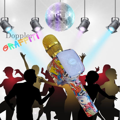 Doppler Graffiti Karaoke Microfoon Geluidsverandering en Opname Functie, Verlichte Microfoon - FivesquareNLDoppler Graffiti Karaoke Microfoon Geluidsverandering en Opname Functie, Verlichte Microfoon