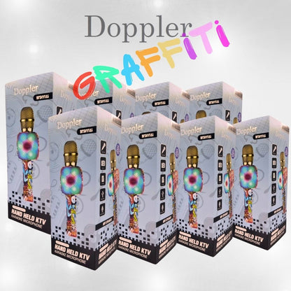 Doppler Graffiti Karaoke Microfoon Geluidsverandering en Opname Functie, Verlichte Microfoon - FivesquareNLDoppler Graffiti Karaoke Microfoon Geluidsverandering en Opname Functie, Verlichte Microfoon