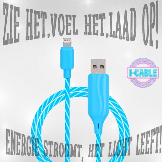 LED-verlichte Doppler I-Cable USB-oplaadkabel – snel opladen, veilig gebruik en stijlvolle uitstraling met bewegend licht

