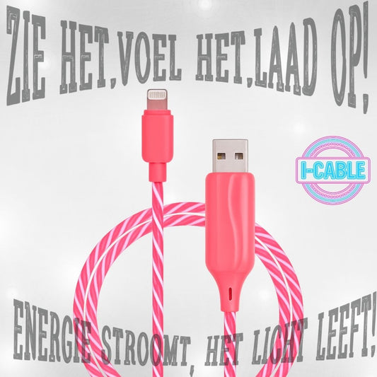 LED-verlichte Doppler I-Cable USB-oplaadkabel – snel opladen, veilig gebruik en stijlvolle uitstraling met bewegend licht

