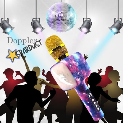 Doppler Stardust Karaoke Microfoon Geluidsverandering en Opname Functie, Verlichte Microfoon - FivesquareNLDoppler Stardust Karaoke Microfoon Geluidsverandering en Opname Functie, Verlichte Microfoon