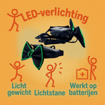 LED vlinderdas van Doppler – lichtgevende feestaccessoire voor Koningsdag, bruiloften, verjaardagen en festivals
doppler led vlinderdas koningsdag feestaccessoire
