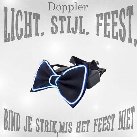 Witte LED vlinderdas van Doppler – lichtgevende feestaccessoire voor Koningsdag, bruiloften, verjaardagen en festivals
doppler witte led vlinderdas koningsdag feestaccessoire