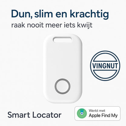 "Smart Locator Bluetooth tracker – ultradun ontwerp, compatibel met Apple Find My. Voor sleutels, tassen, portemonnees en meer."