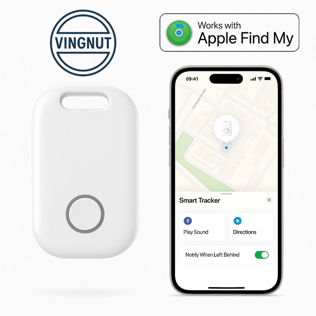 "Smart Locator Bluetooth tracker – ultradun ontwerp, compatibel met Apple Find My. Voor sleutels, tassen, portemonnees en meer."