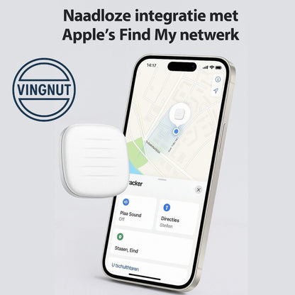 Vingnut Bluetooth tracker compatibel met Apple Find My – voor sleutels, tassen en waardevolle spullen.
