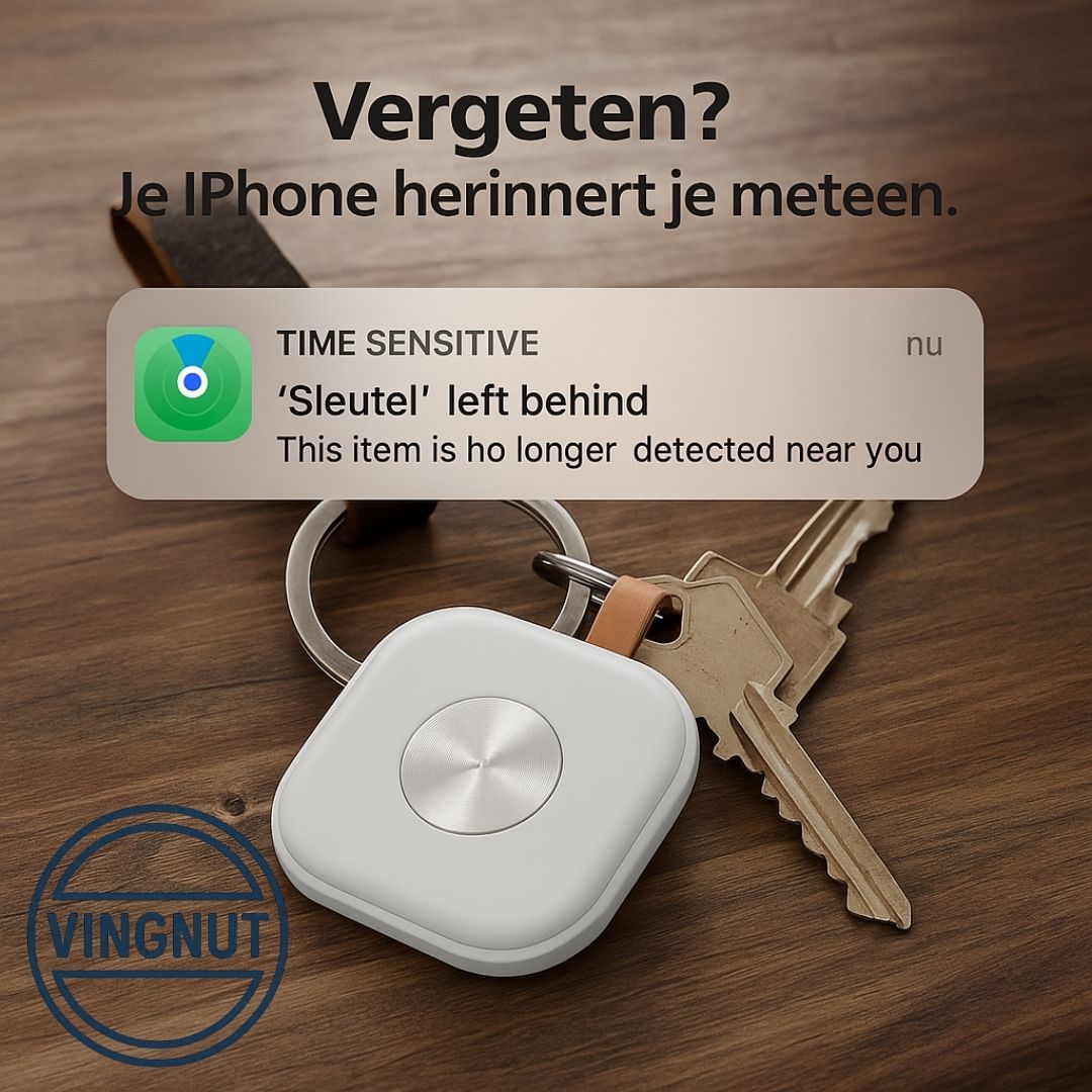 Vingnut Apple Compatibele Smart Tag NL – Bluetooth Volgapparaat – Wit