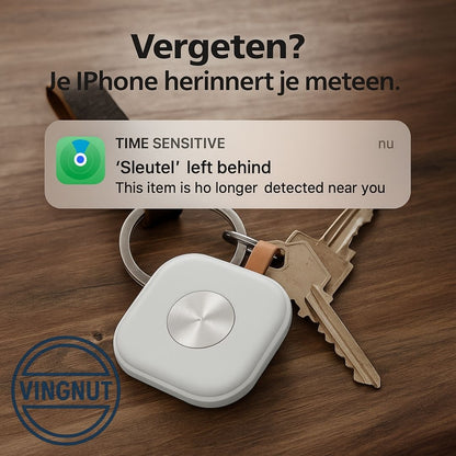 Vingnut Apple Compatibele Smart Tag NL – Bluetooth Volgapparaat – Wit