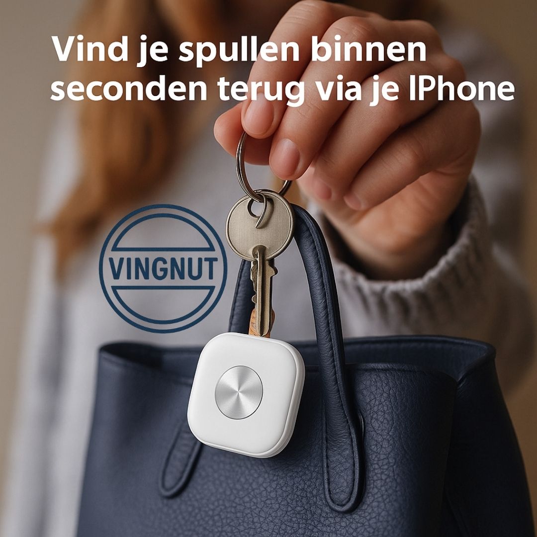 Vingnut Apple Compatibele Smart Tag NL – Bluetooth Volgapparaat – Wit