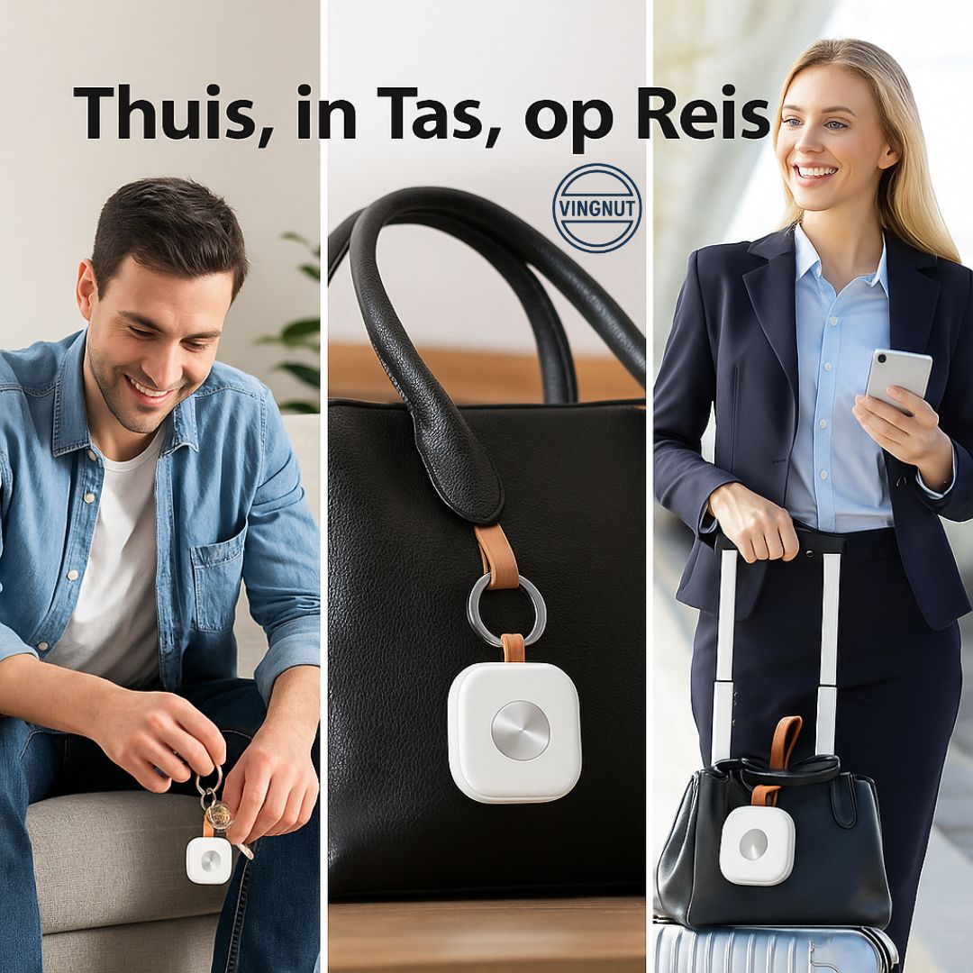 Vingnut Apple Compatibele Smart Tag NL – Bluetooth Volgapparaat – Wit
